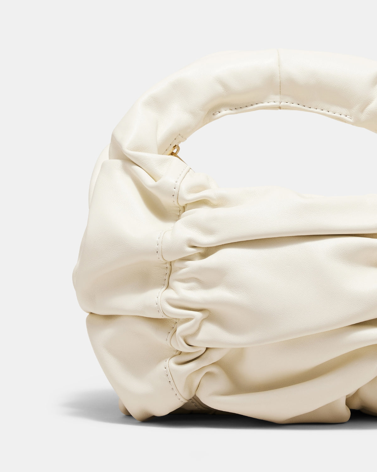 Solace Mini Leather Grab Bag - Alabaster