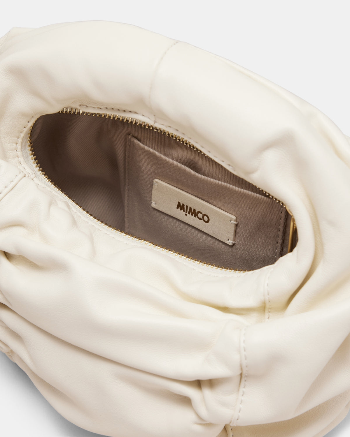 Solace Mini Leather Grab Bag - Alabaster