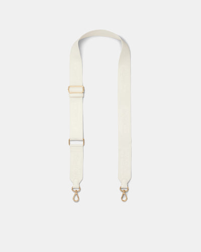 Stripe Webbing Bag Strap - Alabaster
