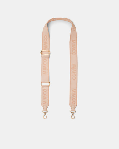 Stripe Webbing Bag Strap - Biscuit