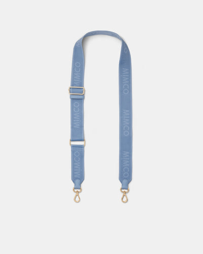 Stripe Webbing Bag Strap - Slate Blue
