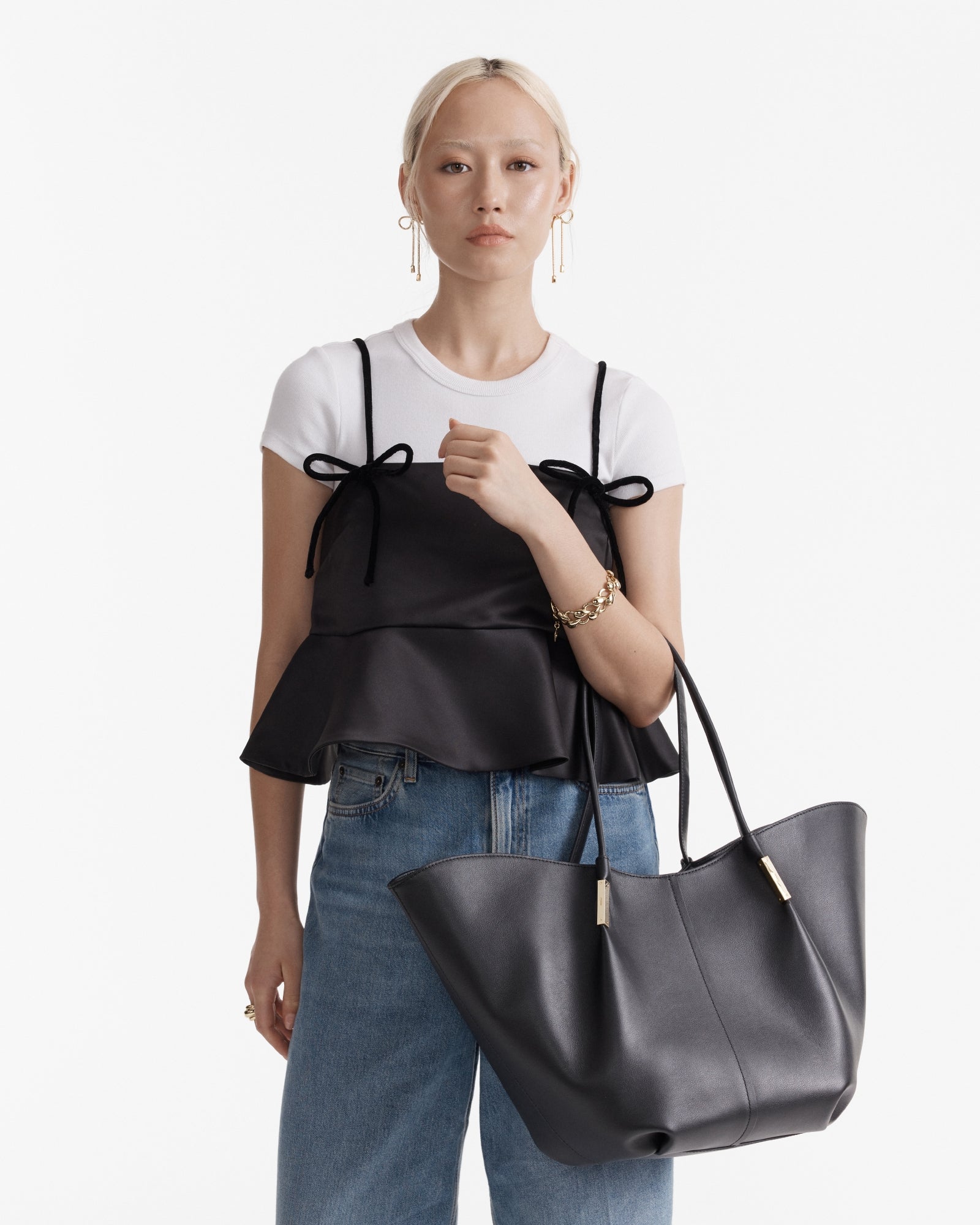 Mayara Tote Bag - Black Light Gold