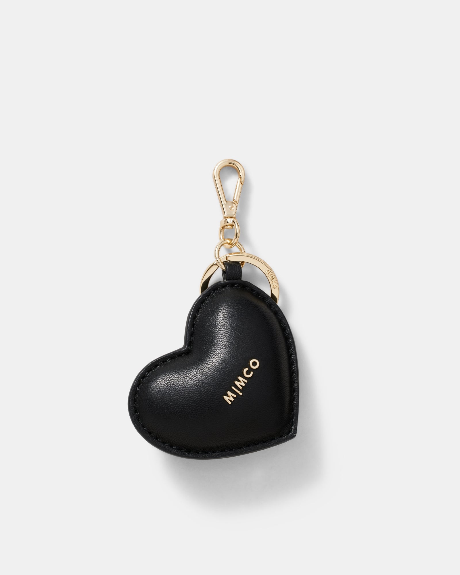 Romance Heart Bag Charm - Black Light Gold