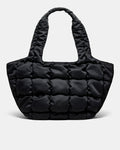Isadora Quilted Tote Bag - Black Light Gold