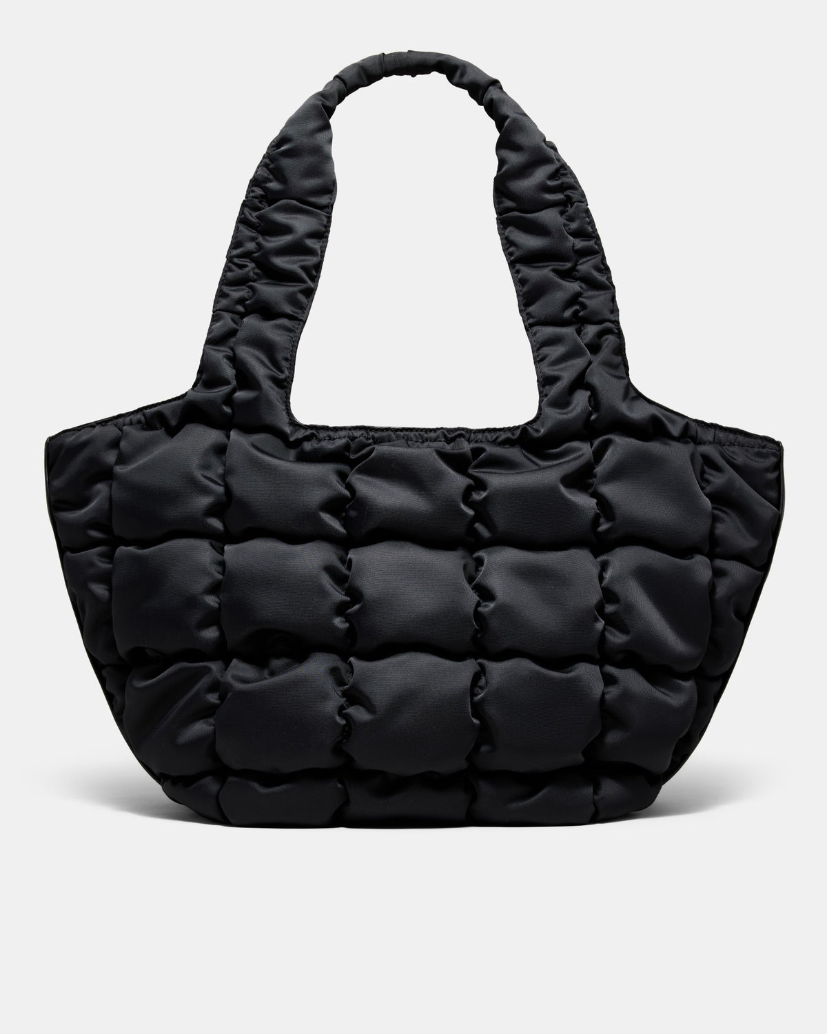 Isadora Quilted Tote Bag - Black Light Gold