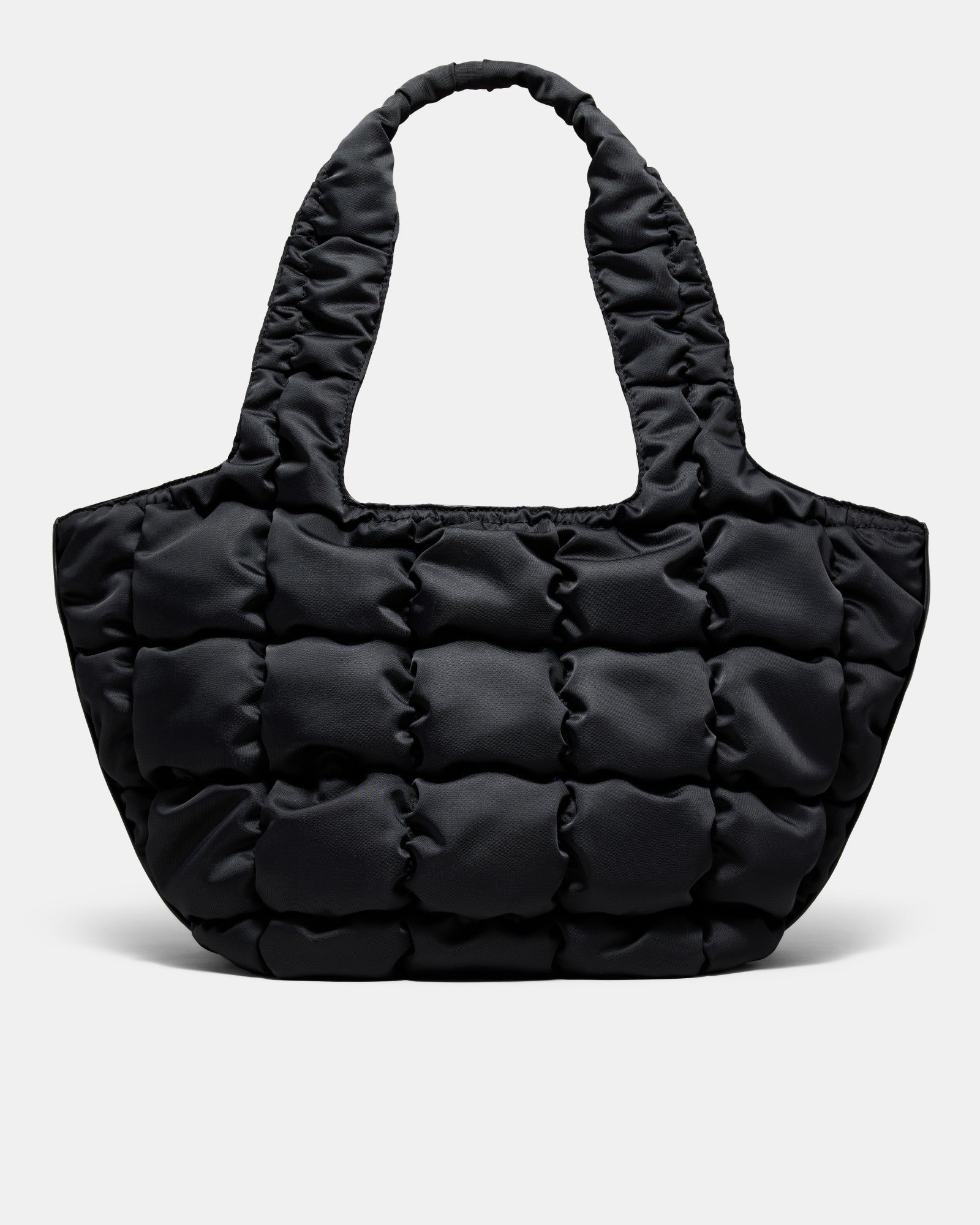 Isadora Quilted Tote Bag - Black Light Gold