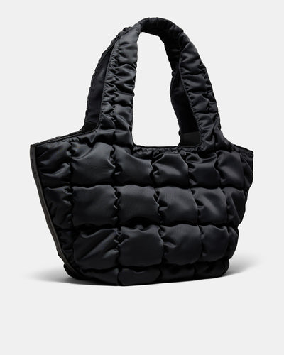 Isadora Quilted Tote Bag - Black Light Gold