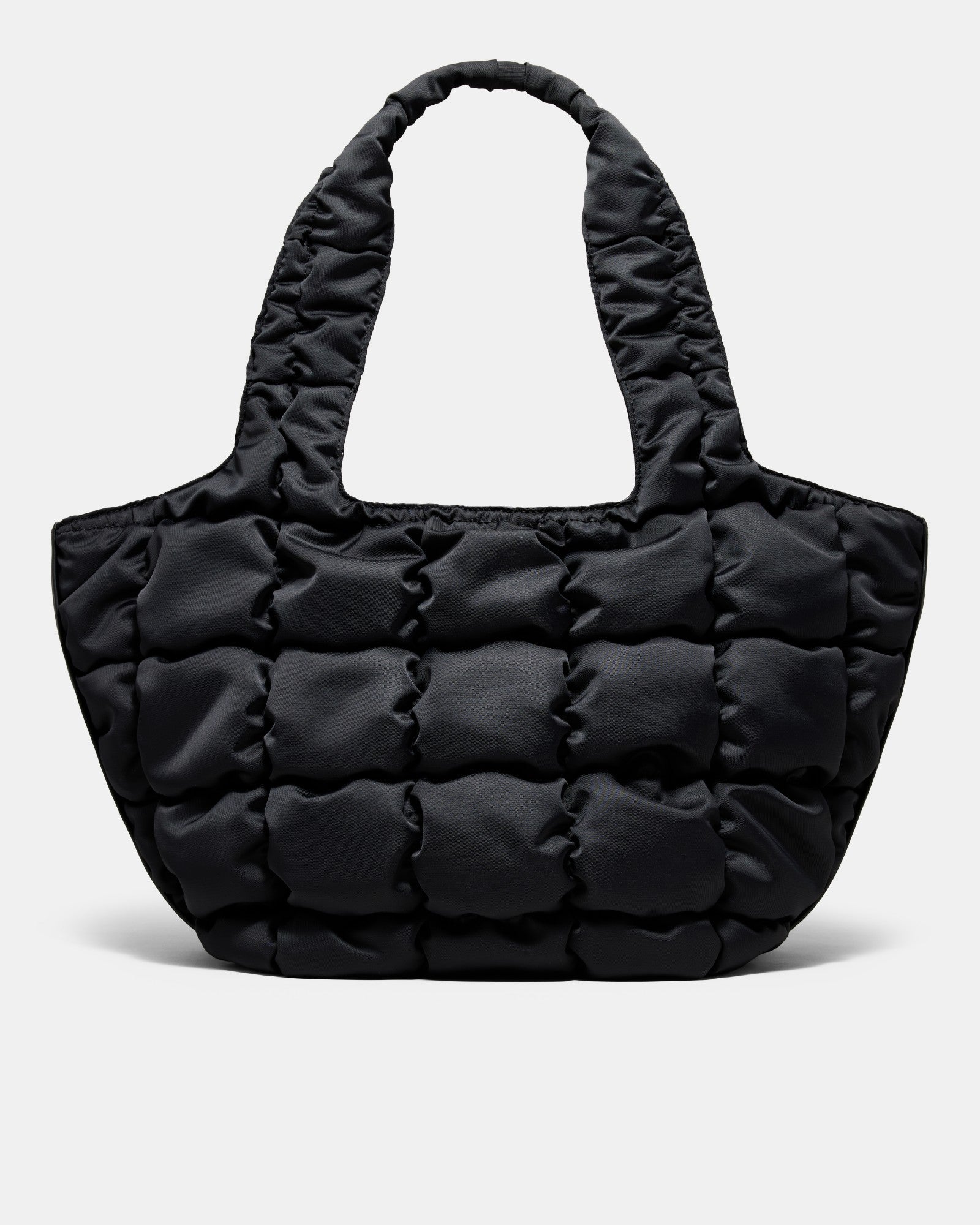 Isadora Quilted Tote Bag - Black Light Gold