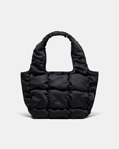 Isadora Quilted Mini Tote Bag - Black Light Gold