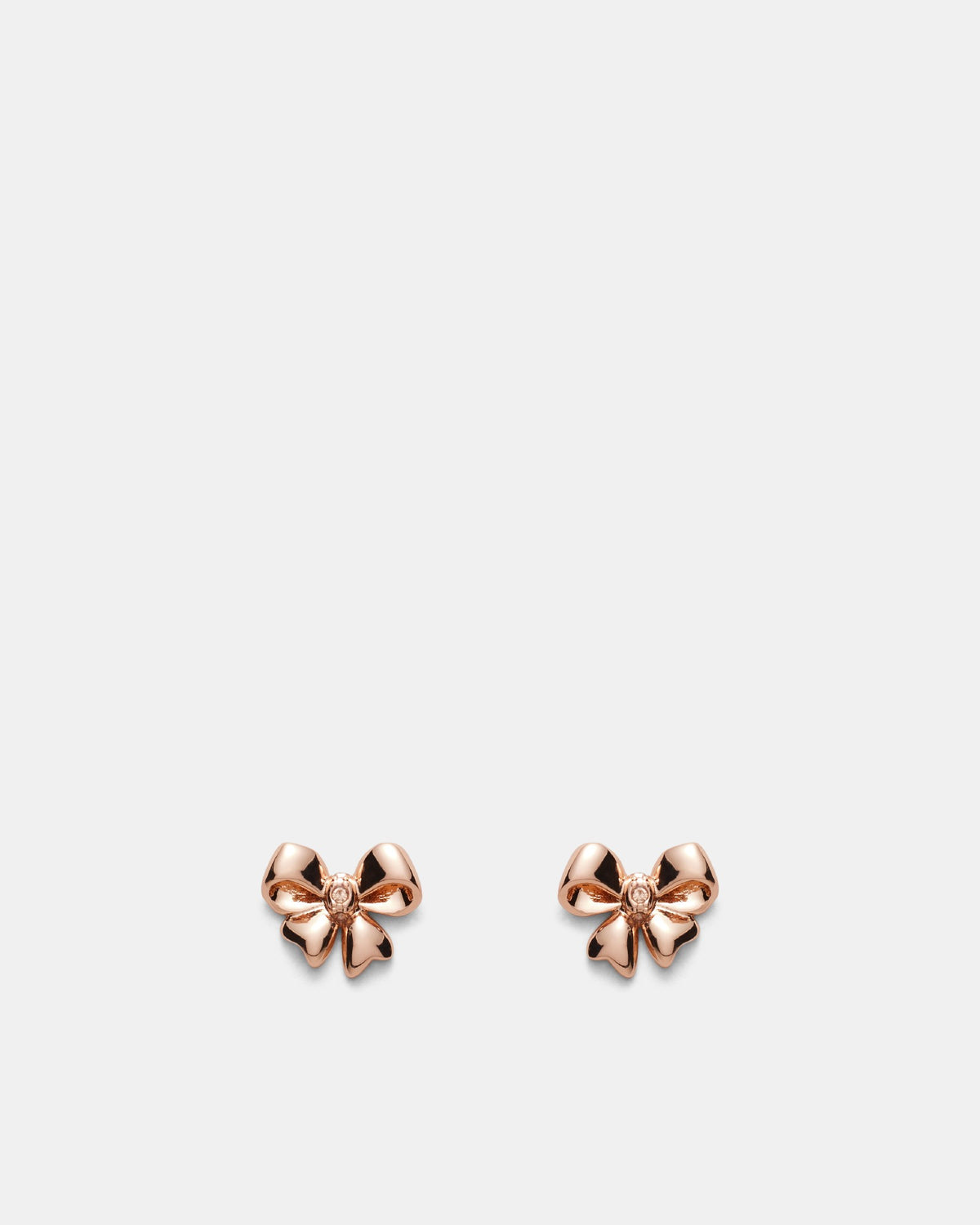 Put A Bow On It Stud Earrings - Rose Gold