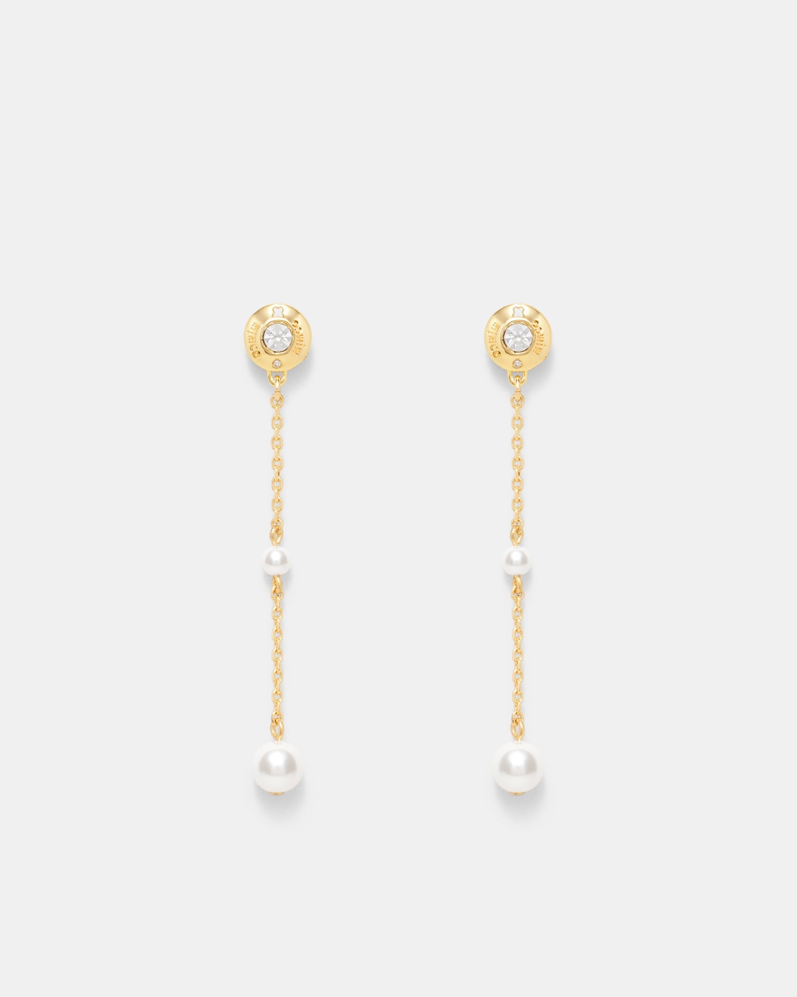 Enliven Pearl Drop Earrings - Gold