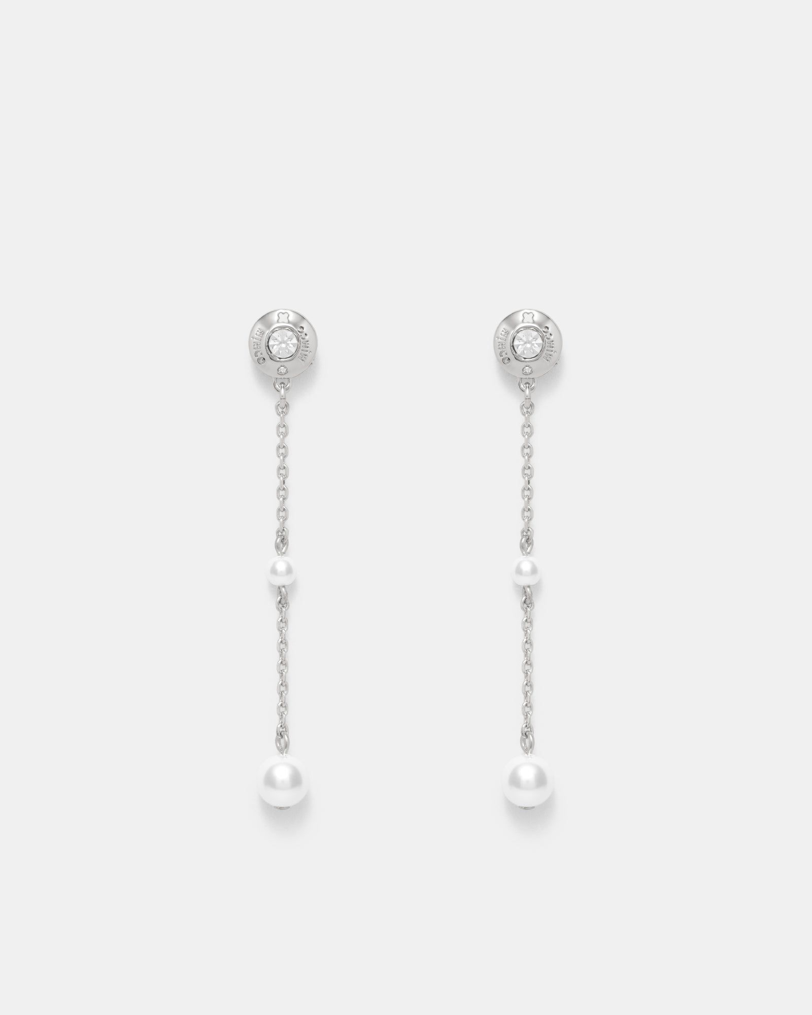 Enliven Pearl Drop Earrings - Silver