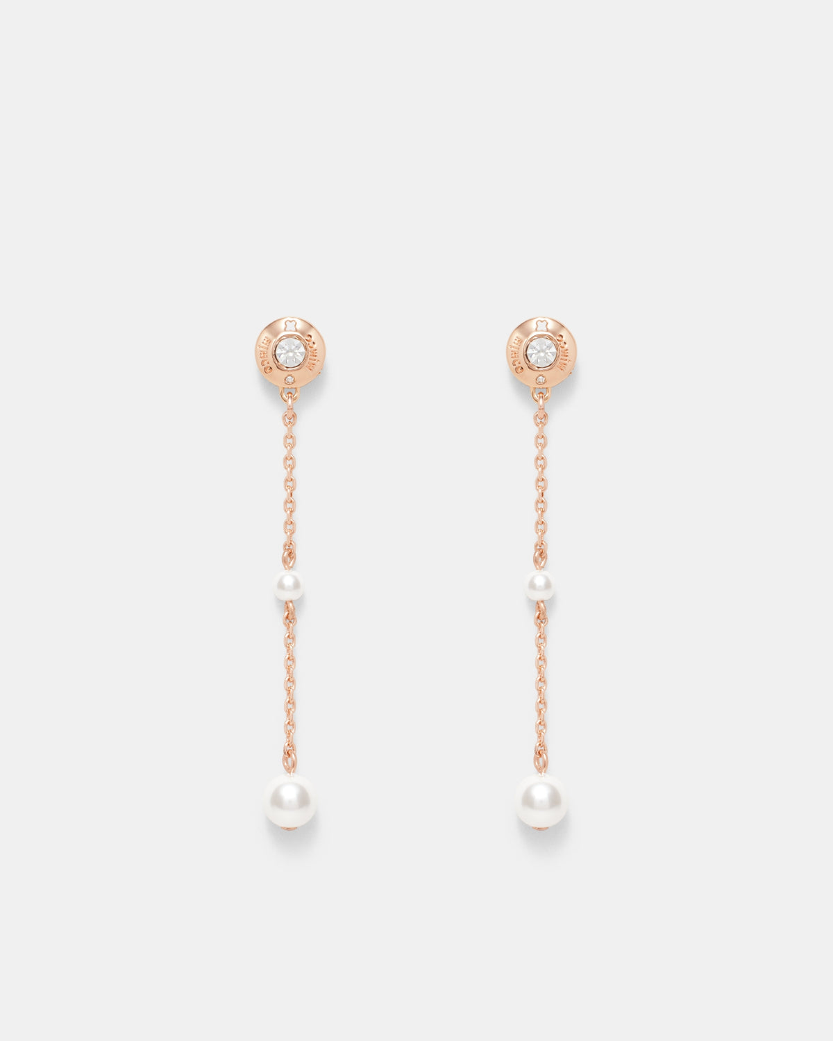Enliven Pearl Drop Earrings - Rose Gold