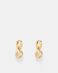 Enliven Charm Hoop Earrings - Gold