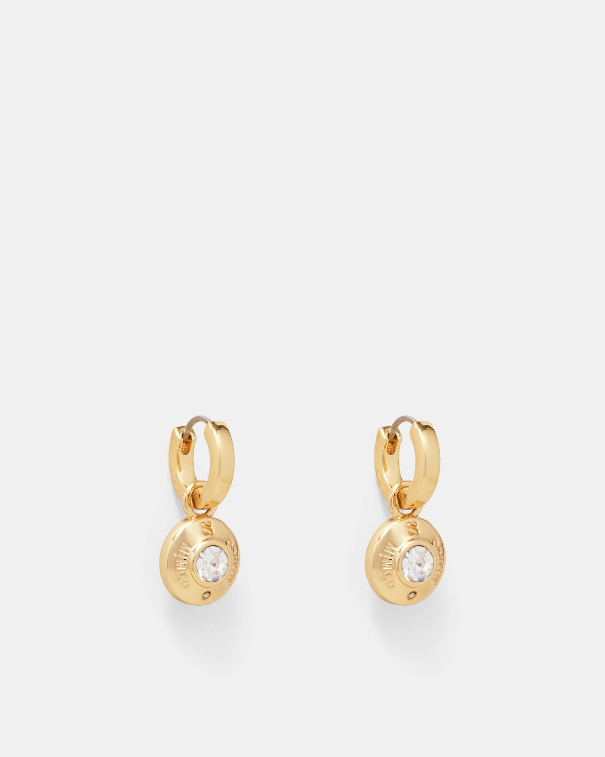 Enliven Charm Hoop Earrings - Gold