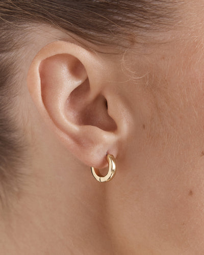 Enliven Charm Hoop Earrings - Gold