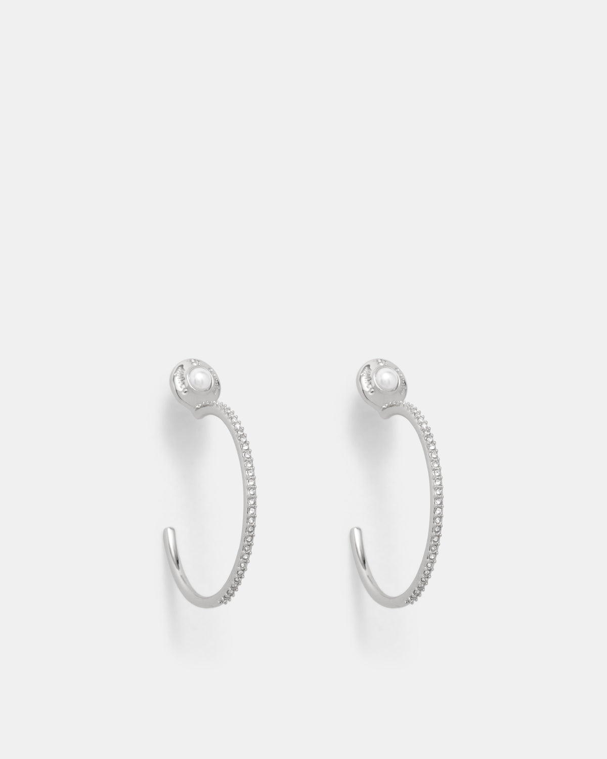 Enliven Large Hoop Earrings - Silver