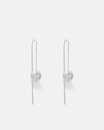 Enliven Thread Earrings - Silver