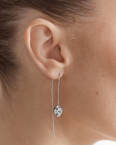Enliven Thread Earrings - Silver