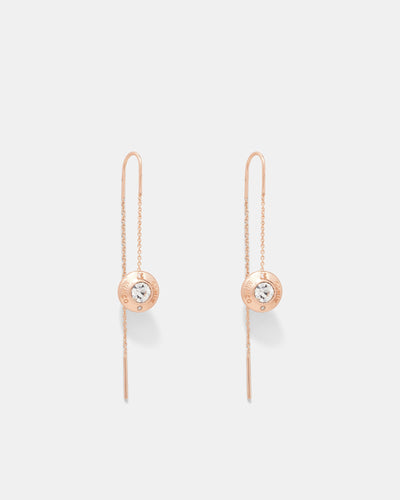 Enliven Thread Earrings - Rose Gold