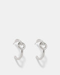 Circulate Large Hoop Earrings - Silver