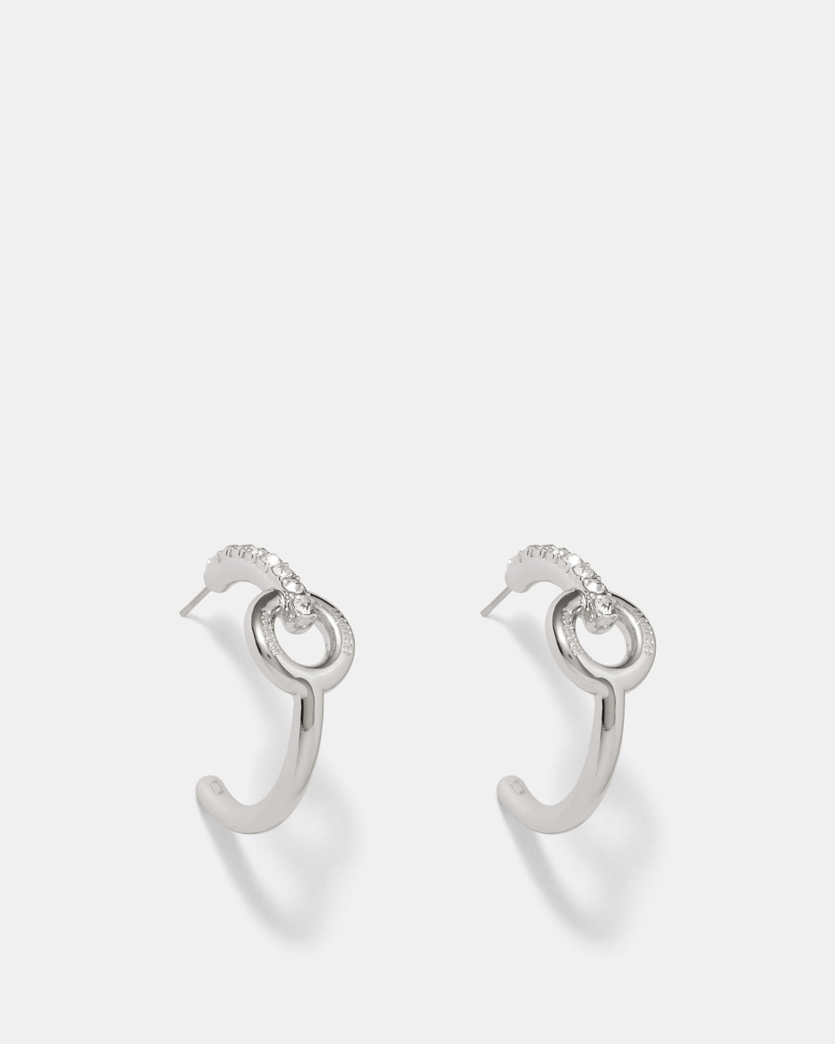Circulate Large Hoop Earrings - Silver
