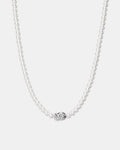 Circulate Pearl Necklace - Silver