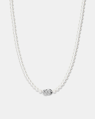 Circulate Pearl Necklace - Silver