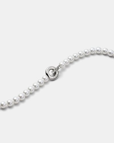 Circulate Pearl Necklace - Silver