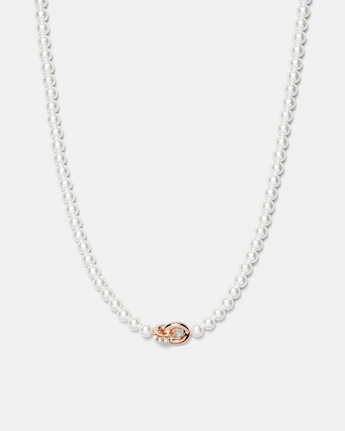 Circulate Pearl Necklace - Rose Gold