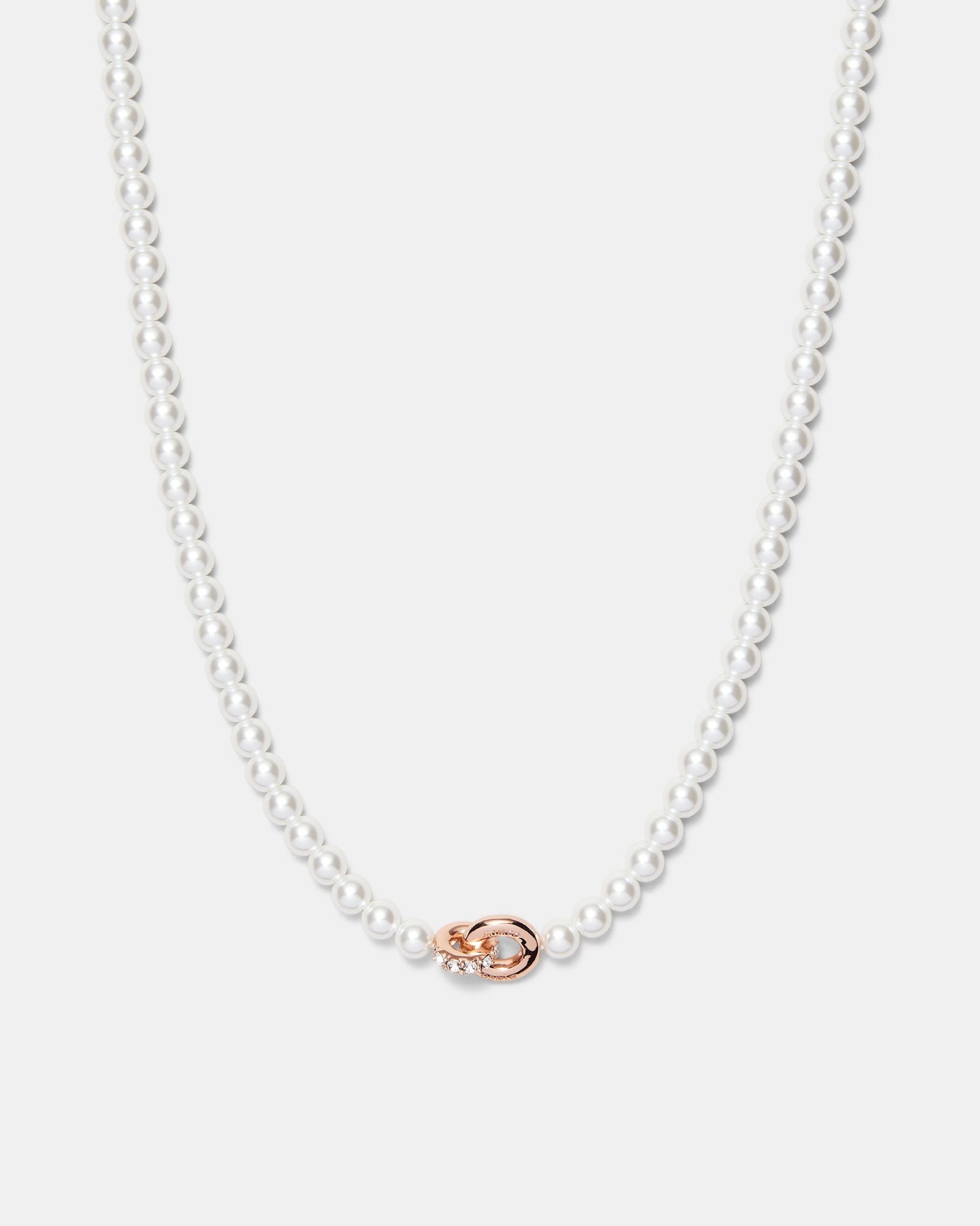 Circulate Pearl Necklace - Rose Gold