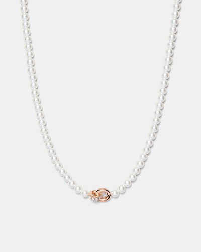 Circulate Pearl Necklace - Rose Gold
