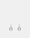 Circulate Drop Stud Earrings - Silver