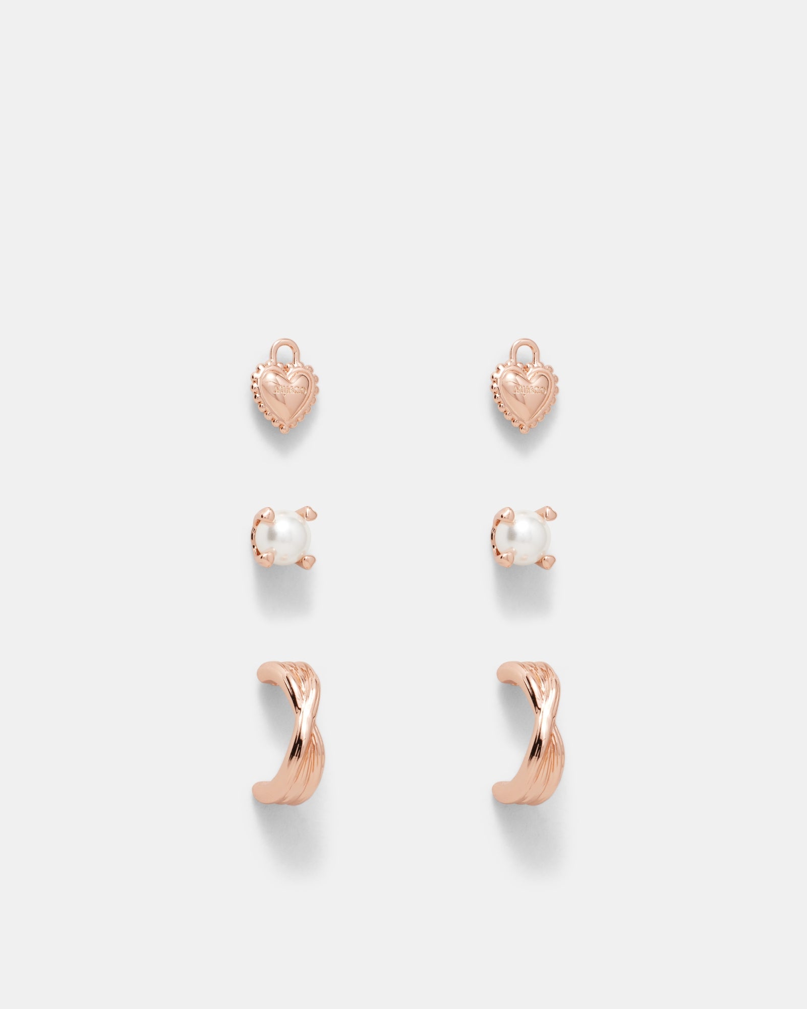 En Pointe Earrings Set - Rose Gold