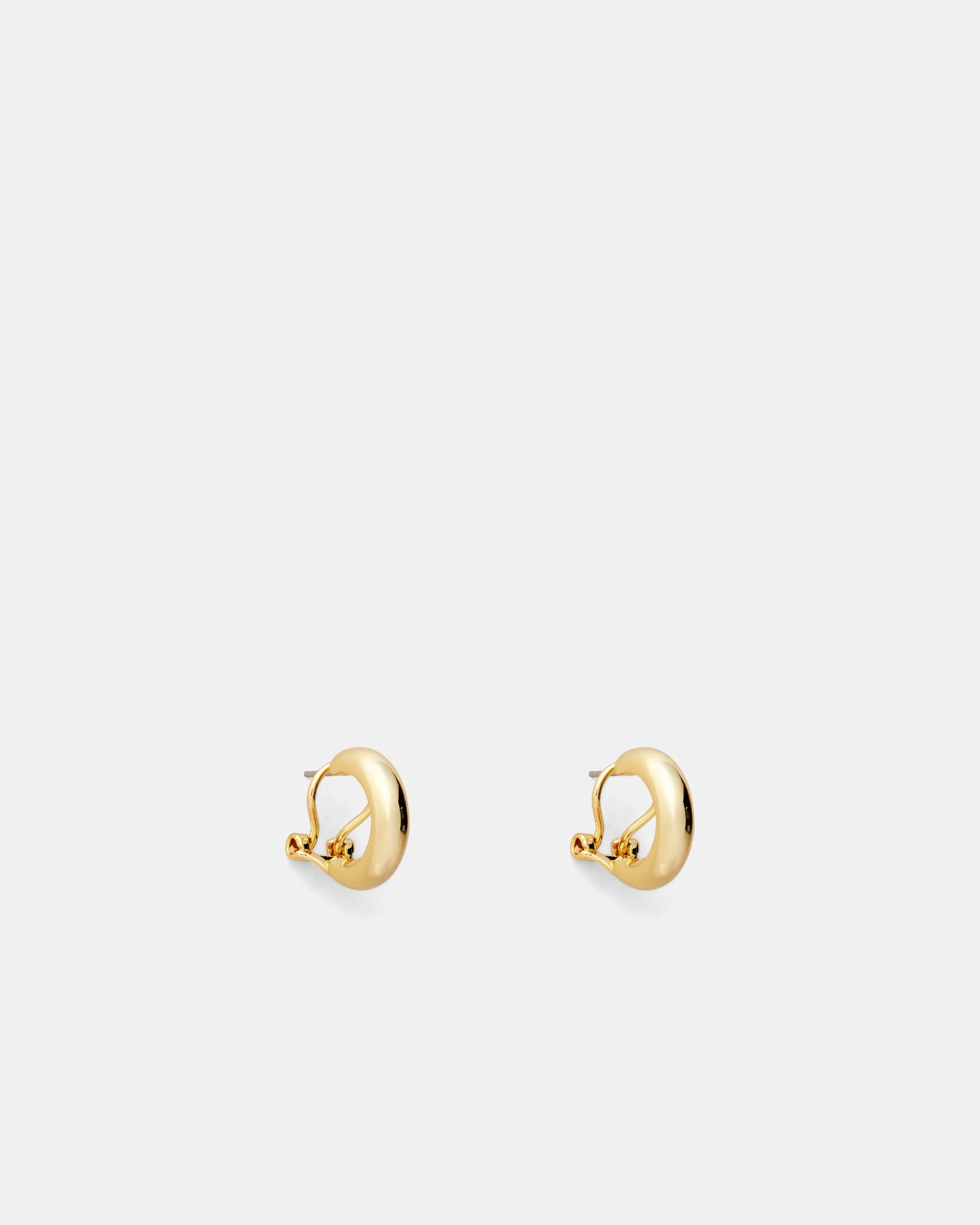Demi Pointe Heart Hoop Earrings - Gold