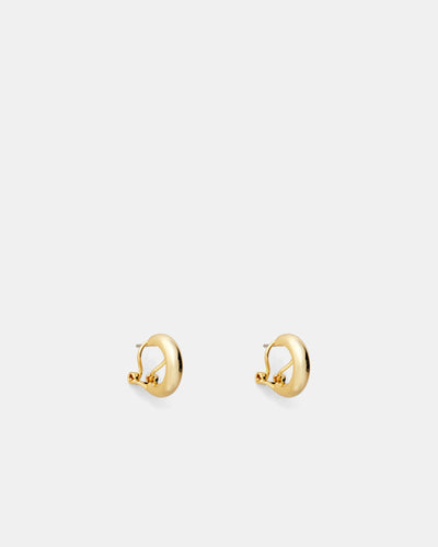 Demi Pointe Heart Hoop Earrings - Gold