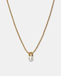 En Pointe Pearl Pendant Necklace - Gold