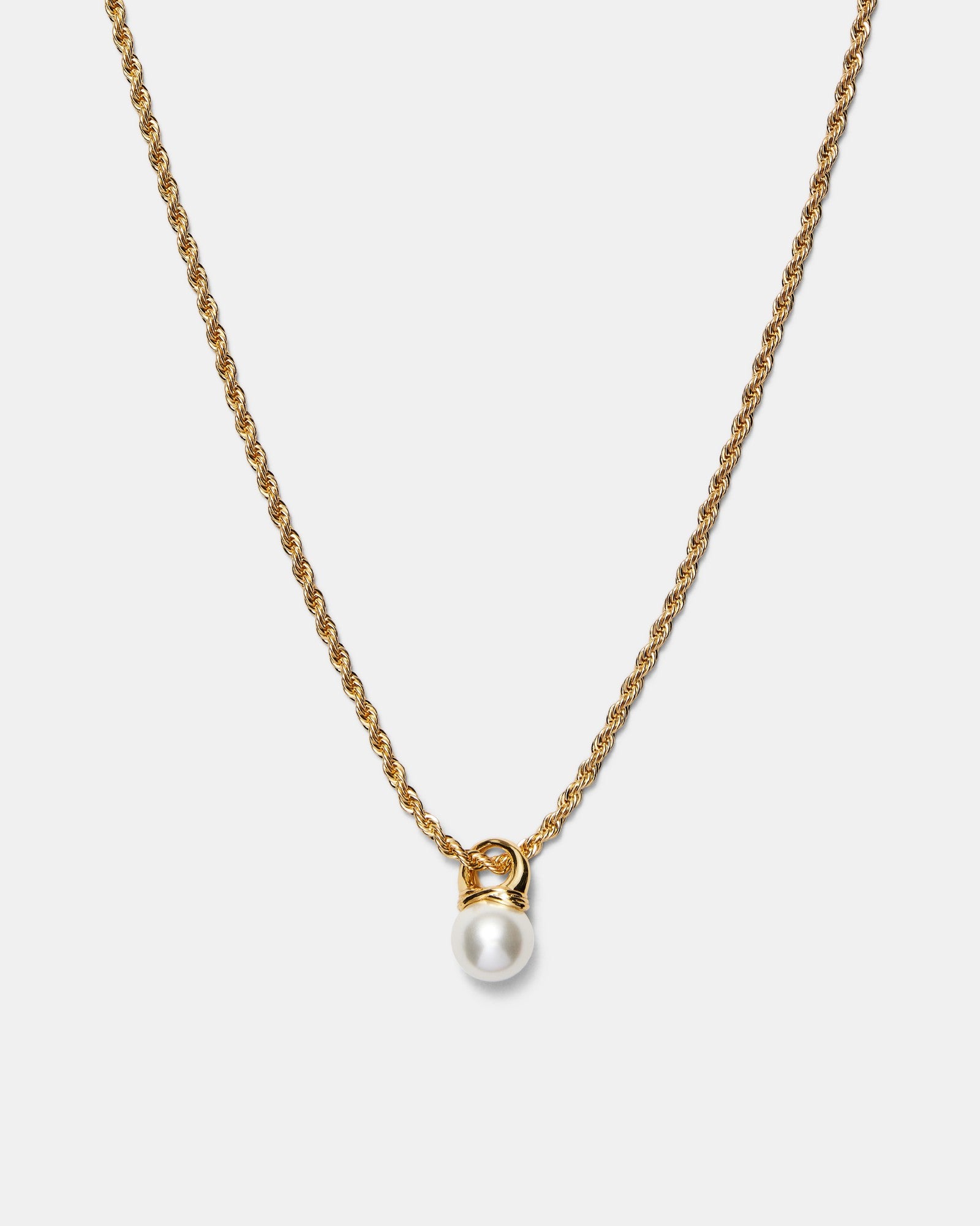 En Pointe Pearl Pendant Necklace - Gold