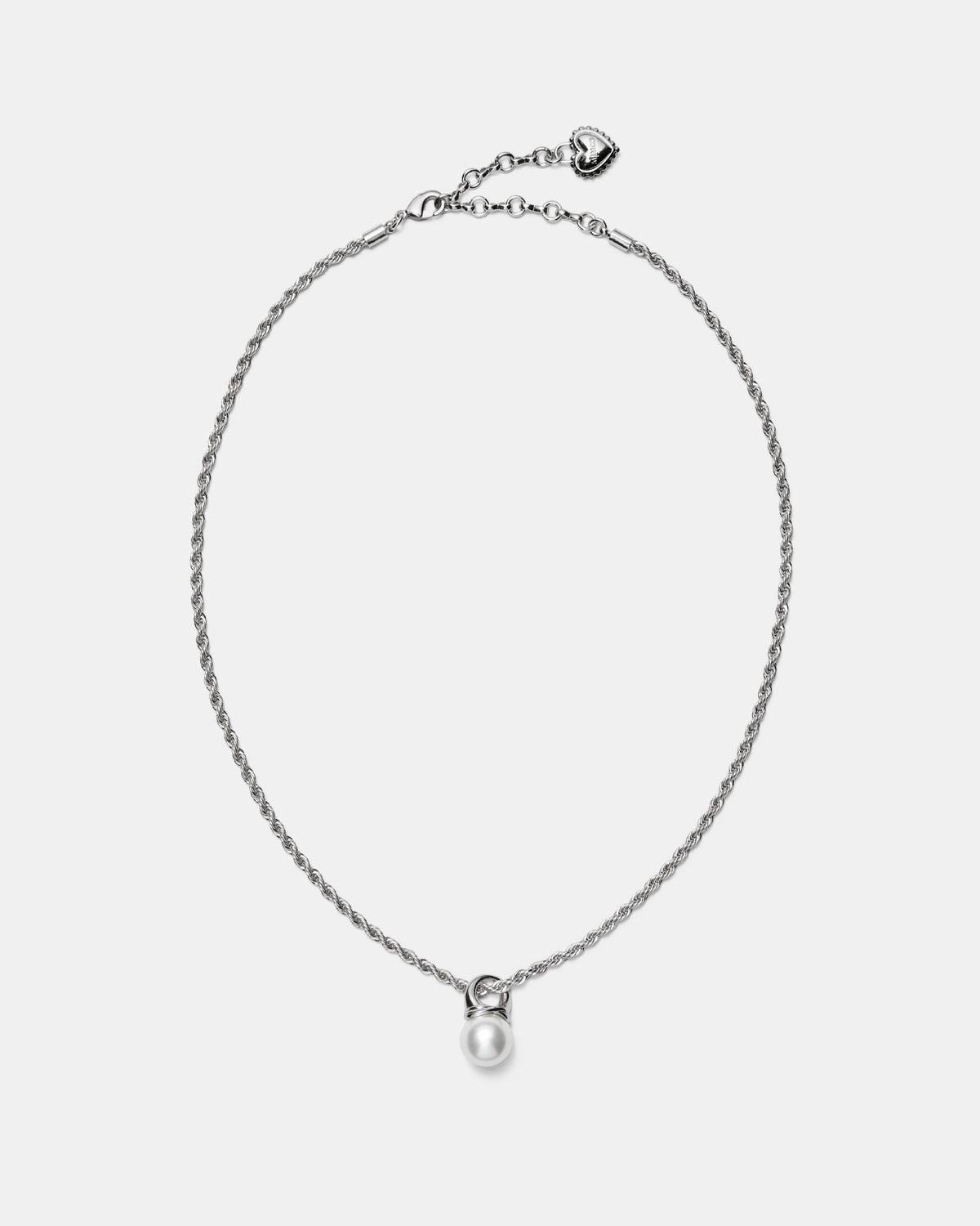 En Pointe Pearl Pendant Necklace - Silver