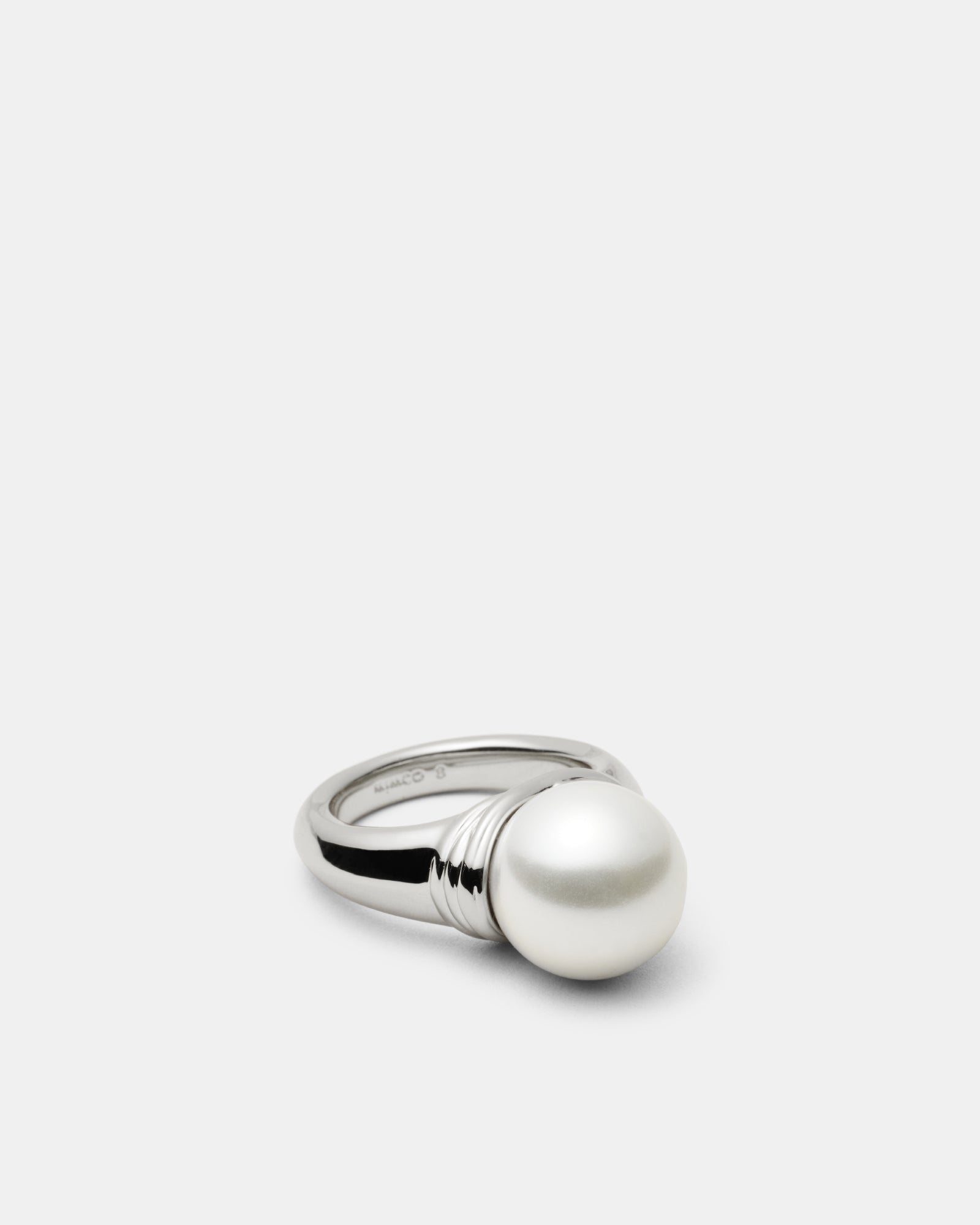 En Pointe Pearl Ring - Silver