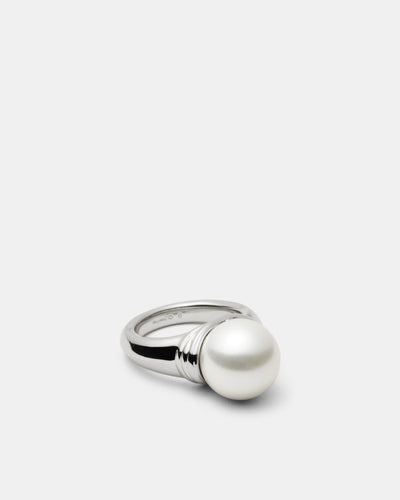 En Pointe Pearl Ring - Silver
