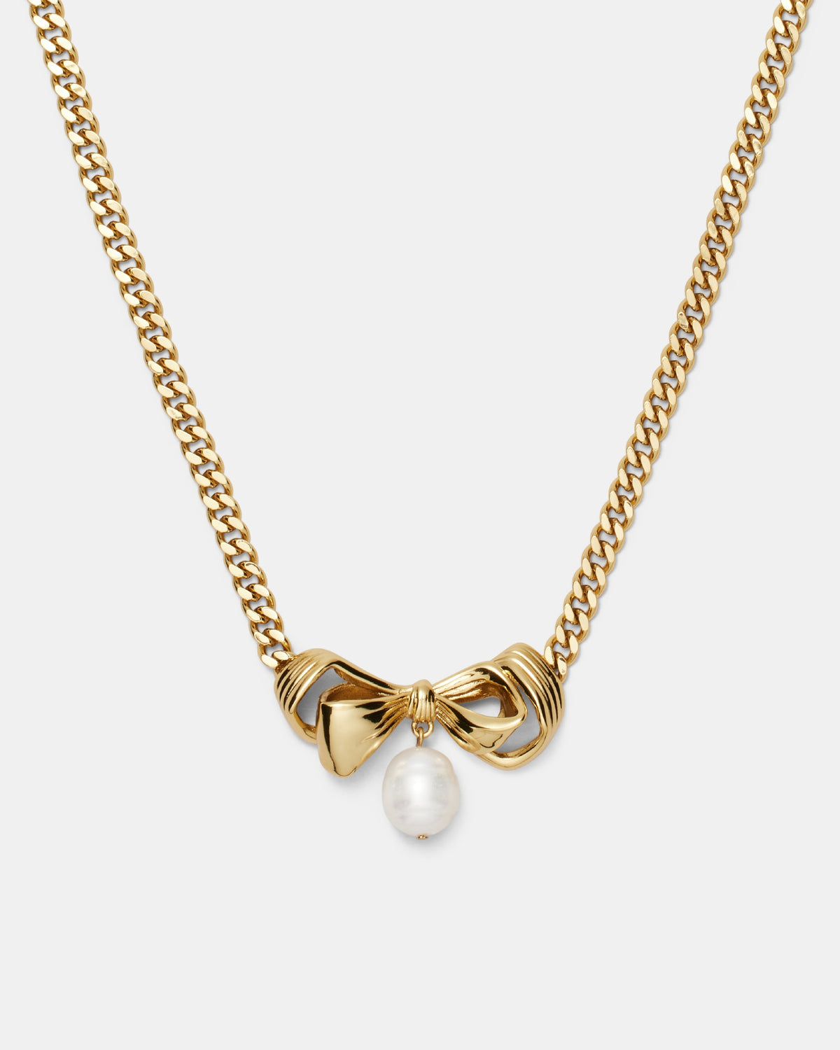 Pirouette Bow Necklace - Black
