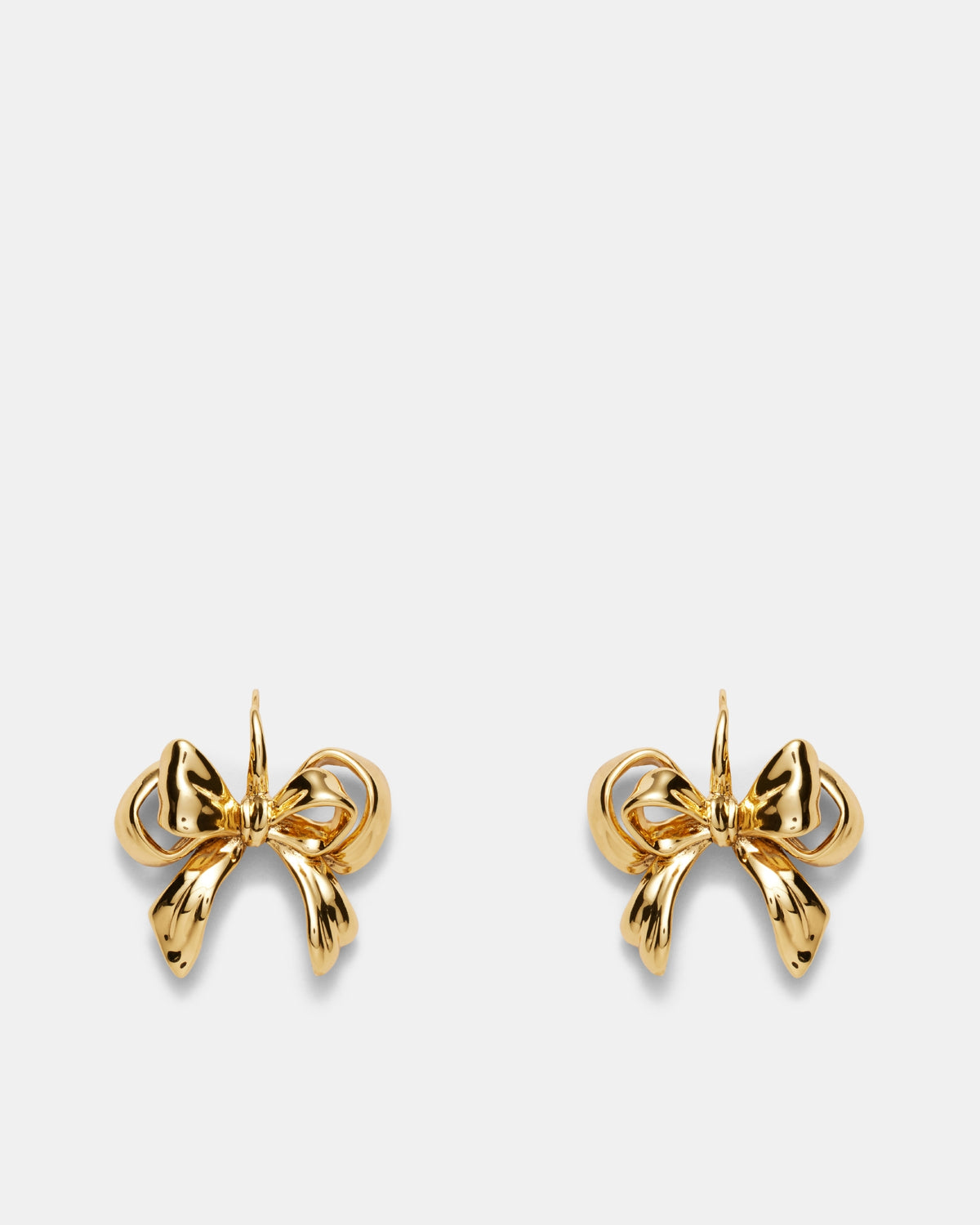 Darcys Bow Hoop Earrings - Gold
