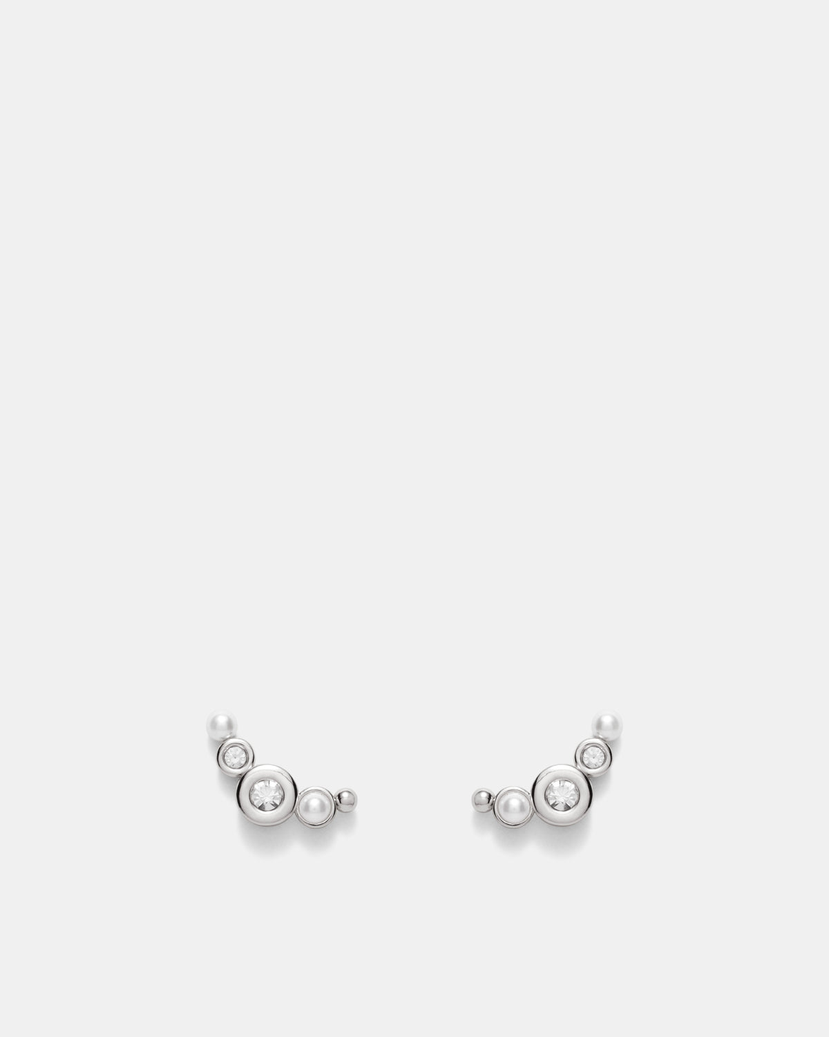 Bubble & Fizz Stud Earrings - Silver