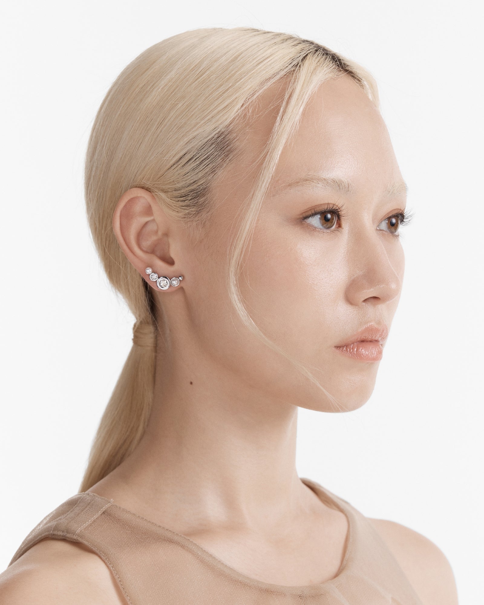 Bubble & Fizz Stud Earrings - Silver