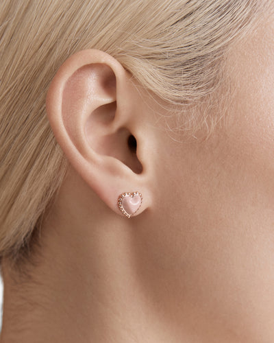 En Pointe Mini Stud Earrings - Pink