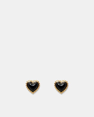 En Pointe Mini Stud Earrings - Black