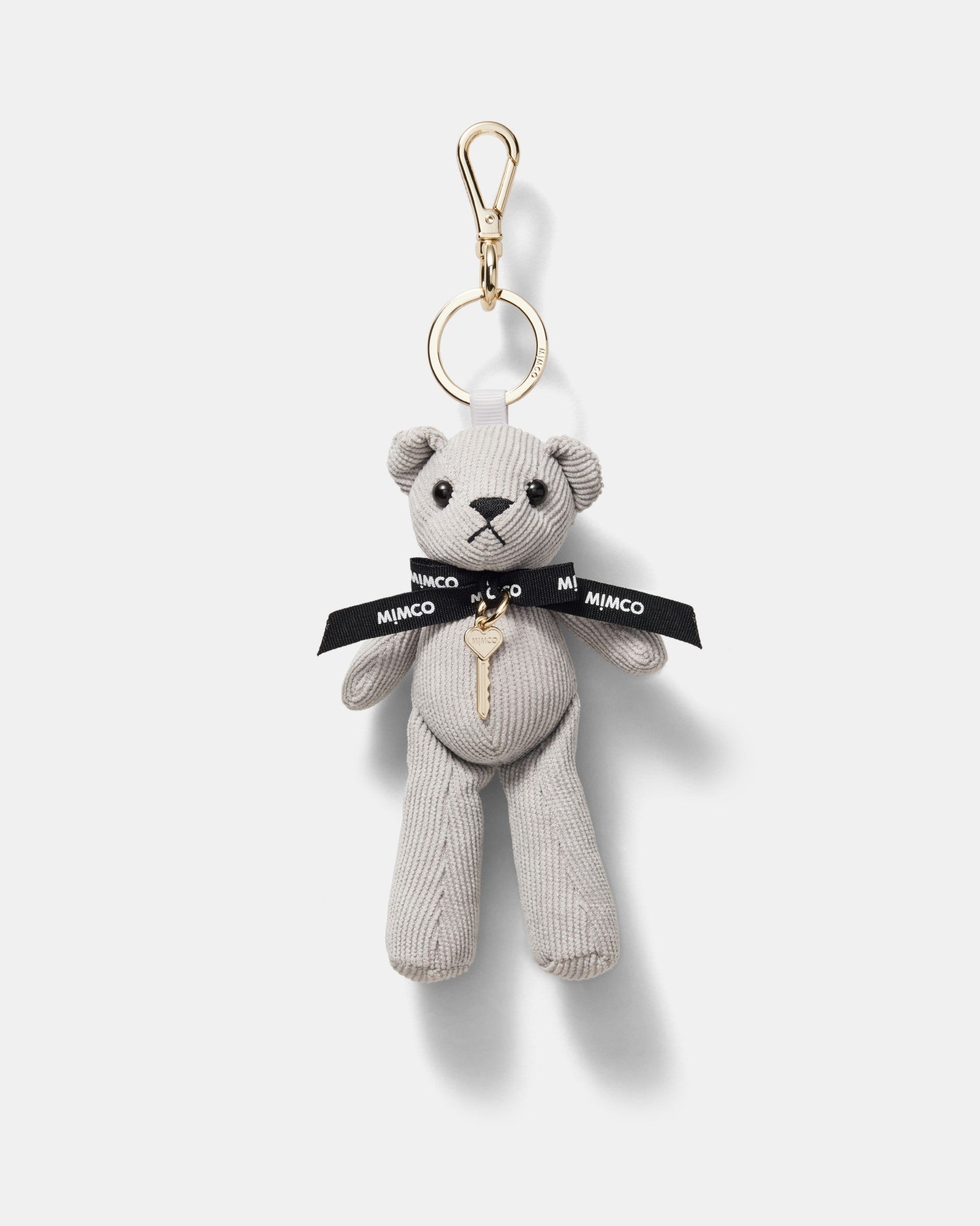 Teddy Bear Bag Charm - Grey