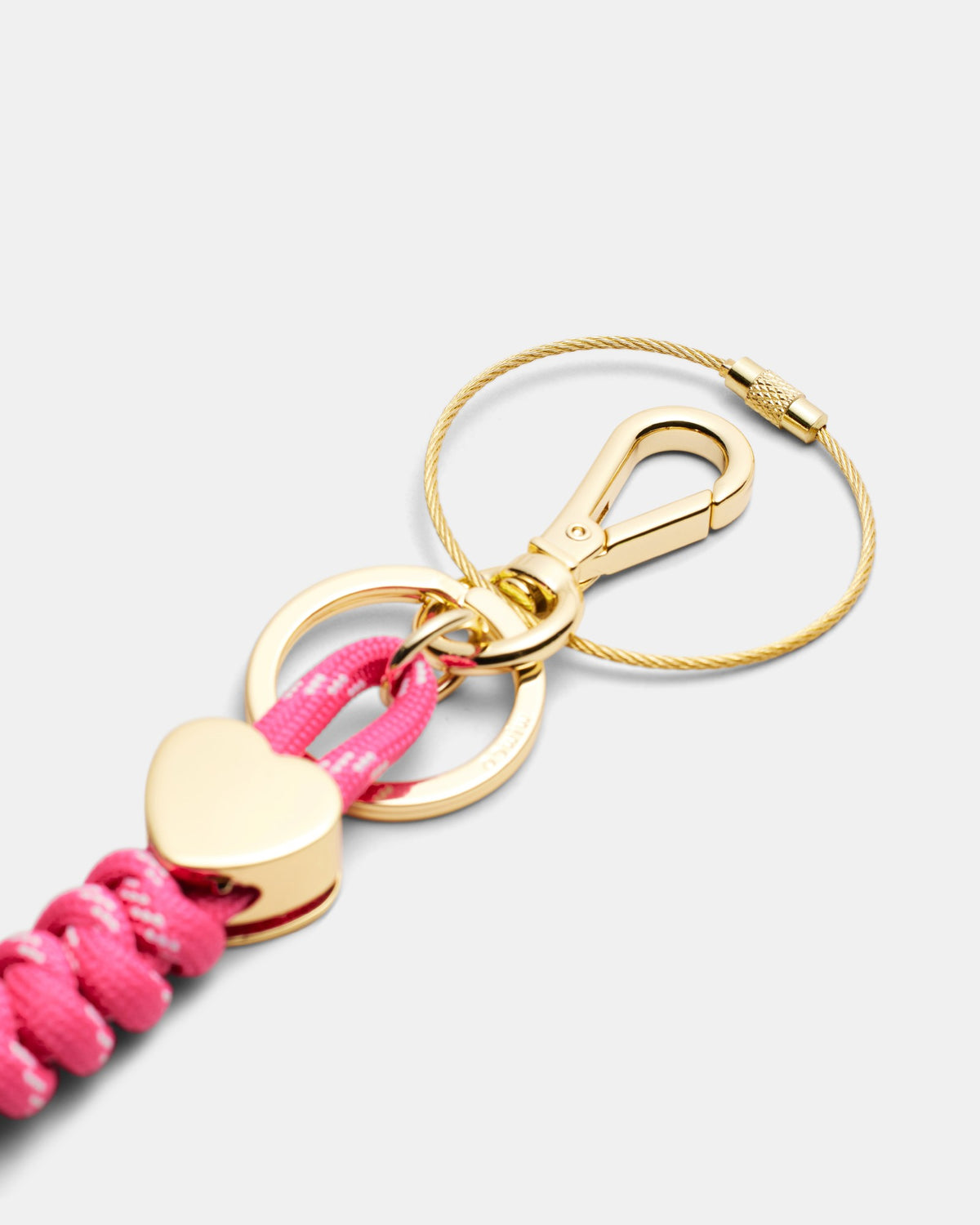 Bungee Heart Bag Charm - Pink