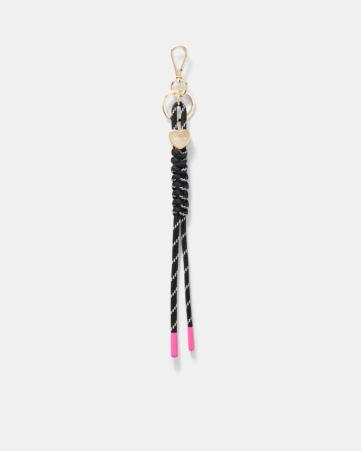 Bungee Heart Bag Charm - Black